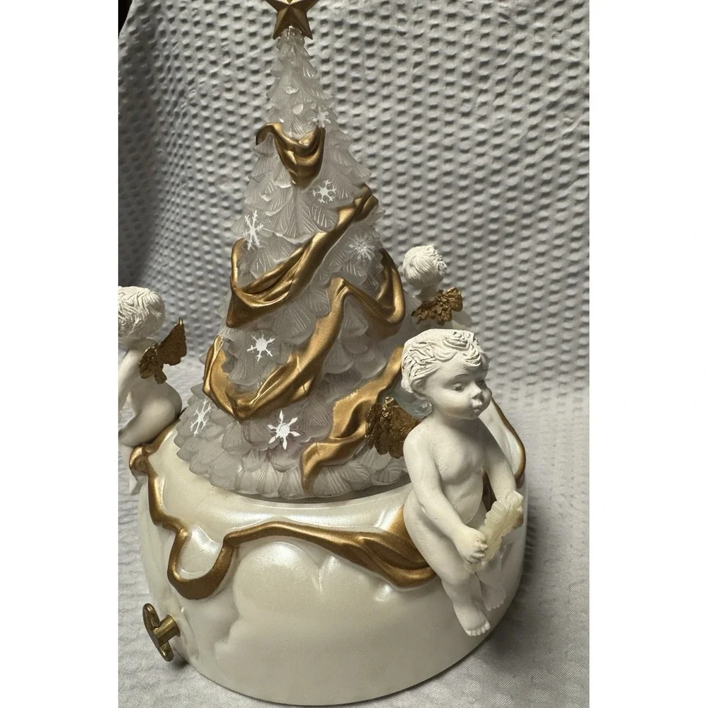 Vintage 1996 Avon Sparkling Angelic Musical‎ Christmas Hark the Herald Angels